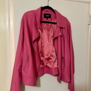 Torrid Plus Size 3 Hot Pink Faux Leather Jacket